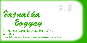 hajnalka bogyay business card
